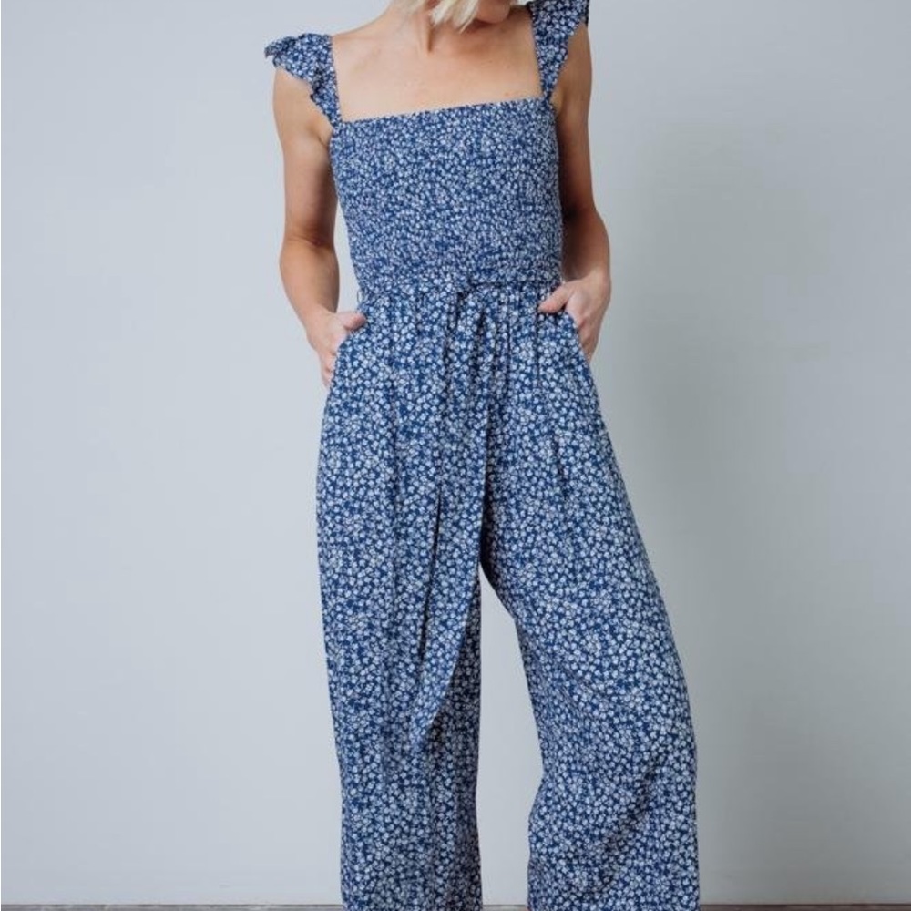Baltic Born Blue Floral Jumpsuit